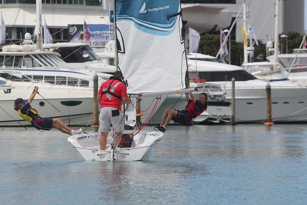 YNZ Kids sailing - Auckland On the Water Boat Show - 2016, Viaduct Harbour © Marine Industry Association .